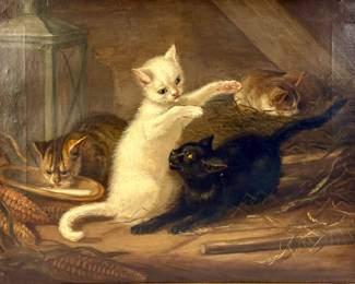 Lot #141 Sofie Gorlich (1855-1893) Cats Playing