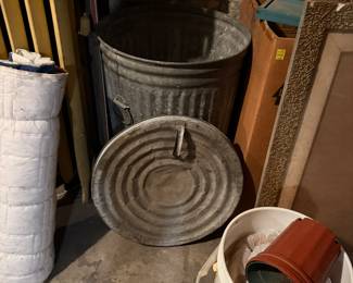 Old Aluminum Garbage can