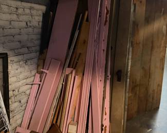 Lots of old wood and doors