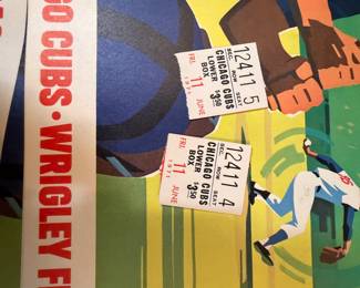 Official Programs Chicago Cubs with Ticket Stubs