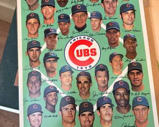 Cubs 1970 team with mailing envelope