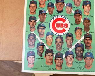 Cubs 1970 team with original mailing envelope