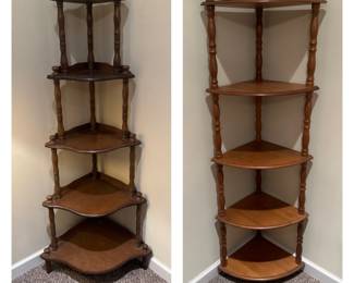 Corner Wooden Tiered Plant Stands