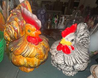 Ceramic Chicken/ Rooster Cookie Jars