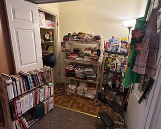 Cookbooks; Book Rack; Dirt Devil & Accessories; Kitchen Towels; Tablecloths; Placemats; Cloth Napkins; Cleaning Supplies; Step Stools; Handmade Aprons; Bissell Manual Sweeper