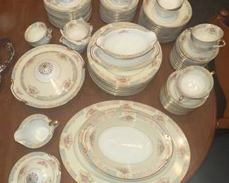 Noritake "M" Floral Pattern China Set 83PC