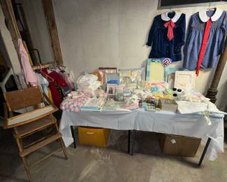 Vintage 56+ Years Old Baby Items- Blankets, Cloth Diapers, Clothes, Bottles