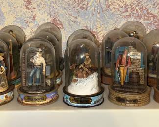 The Franklin Mint John Wayne Glass Dome Figurines