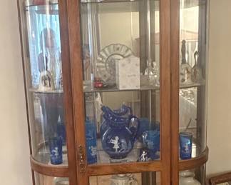 Large Beautiful Lighted Curio Display Cabinet