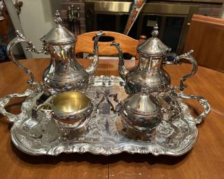 F. B. Rogers Silver Co. 1883 Silverplate Coffee/ Tea Set 6pc