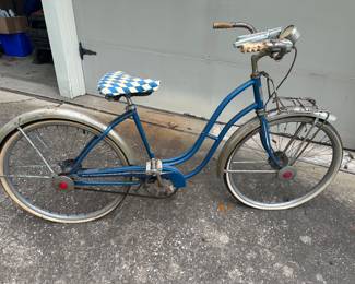 1950's Vintage Montgomery Ward Hawthorne Girls Bicycle (Includes fender and Back Flat Piece? that sits on fender as well...not shown)