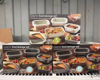 8060  3 NEW Safdie Ceramic Food Storage Sets 