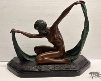 8136  Claire Jeanne Roberte Colinet Isis Bronze Sculpture 