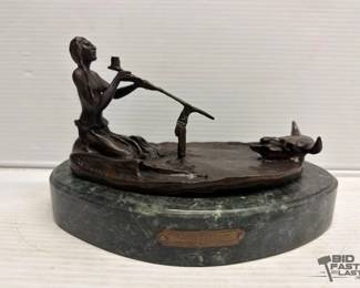 8142  Charles Marion Russell Spirit of the Buffalo Bronze Sculpture 