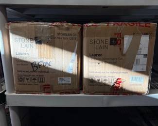 8074  2 NEW Stone Lain 12pc Dinnerware Sets 