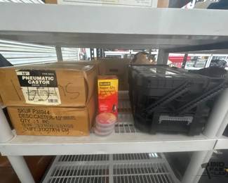 2068  Husky screw organizer and casters 