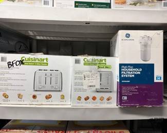 8072  2 Cuisinart Toasters and GE High Flow Household Filtration System 