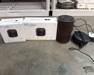 2392  2 Blink Security Cameras and 2 Amazon Speakers 