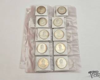 1400  36 Sterling Silver Presidential Coins 