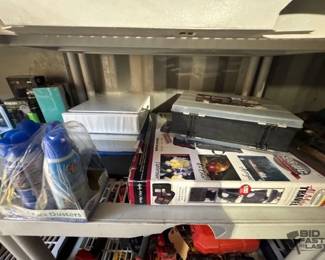 2814  4 Dust Off Electronic Air Dusters, 4 Large 3 Ring Binders 