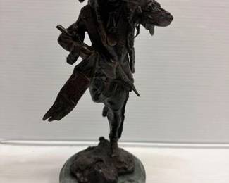 8128  Carl Kauba Native American Bronze Statue 