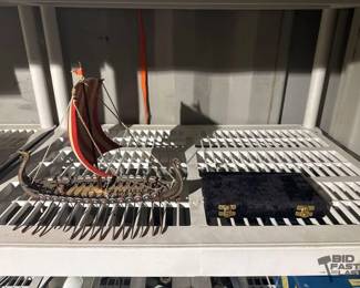 2854  Model Viking Boat, And Scale 