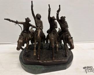 8140  Frederic Remington Coming Through the Rye Bronze Sculpture 