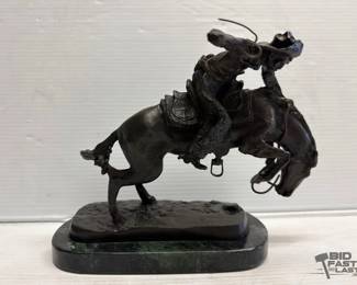 8127  Frederic Remington The Wooly Chaps Bronze Statue 