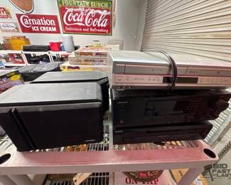 2300  Bose Speakers, Sony disc Player, Toshiba VHS DVD Combo Player, Onkyo Audio Receiver 