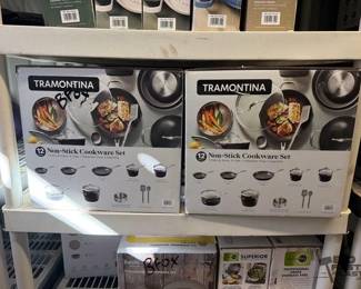 8056  2 Tramontina 12pc NonStick Cookware Sets 