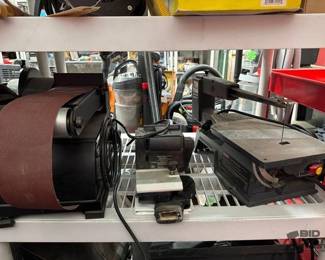 2140  2 Craftsman Belt Sanders and Scroll Saw 