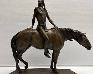8126  Charles Henry Humphrey Appeal to the Great Spirit Bronze Statue 