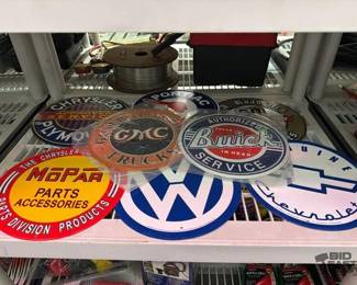 2284  8 Metal Automotive Signs 
