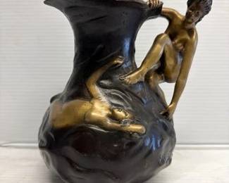 8154  Larry Flynt Lucien Alliot Bronze Vase Sculpture 