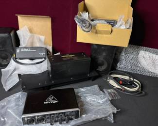 Yaesu MTU30 20 RFU Tuning Unit, Yaesu USB Interface Unit, Pair Of Realistic Speakers, And More