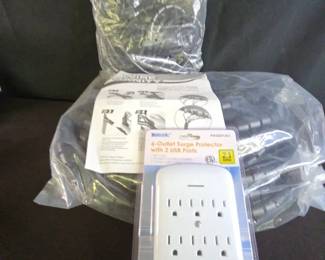 a6 Outlet Surge Protector With USB Ports And Wire Sanity