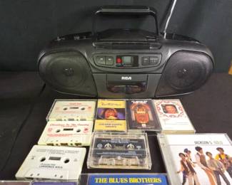 RCA Portable Boombox Radio, Tape And Cd Player