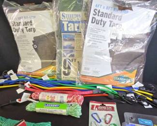 Bungee Cords, Tarps And Lighting