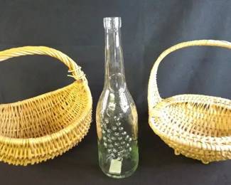 Vintage AM Wine Bottle And Baskets