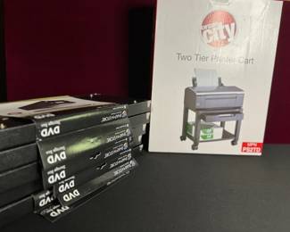 Two Tier Printer Cart Unopened And 5 Snap N Store Creative Storage Boxes Unopened