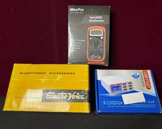 Microphone, USB Fast Charger Vpro 850L Multimeter