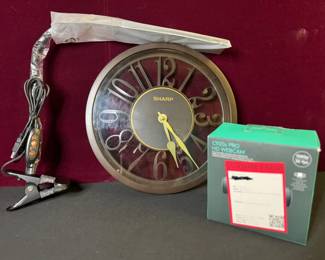 ClipOn Lamp, Sleek Wall Clock, HD WebCam