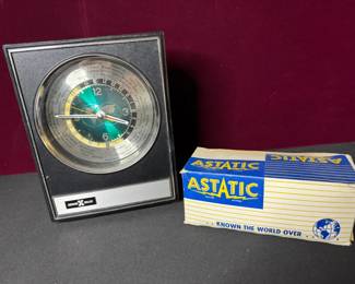 Vintage Howard Miller World Time Clock Astatic Model 331 Ceramic Microphone