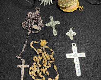 Rosaries, crosses