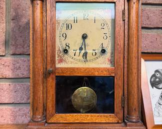 Victorian Oak case clock