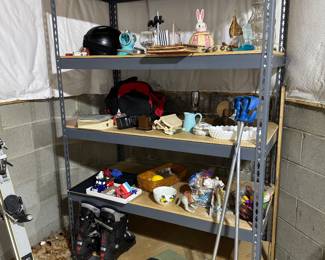 Shelf of goodies and shelf for sale too