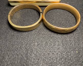 Band bracelets, rolled gold / gold filled