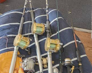 Deep sea fishing rods and reels