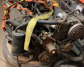 Big Block Ford engine and transmission