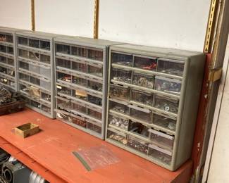 Fasteners and organizer cabinets
